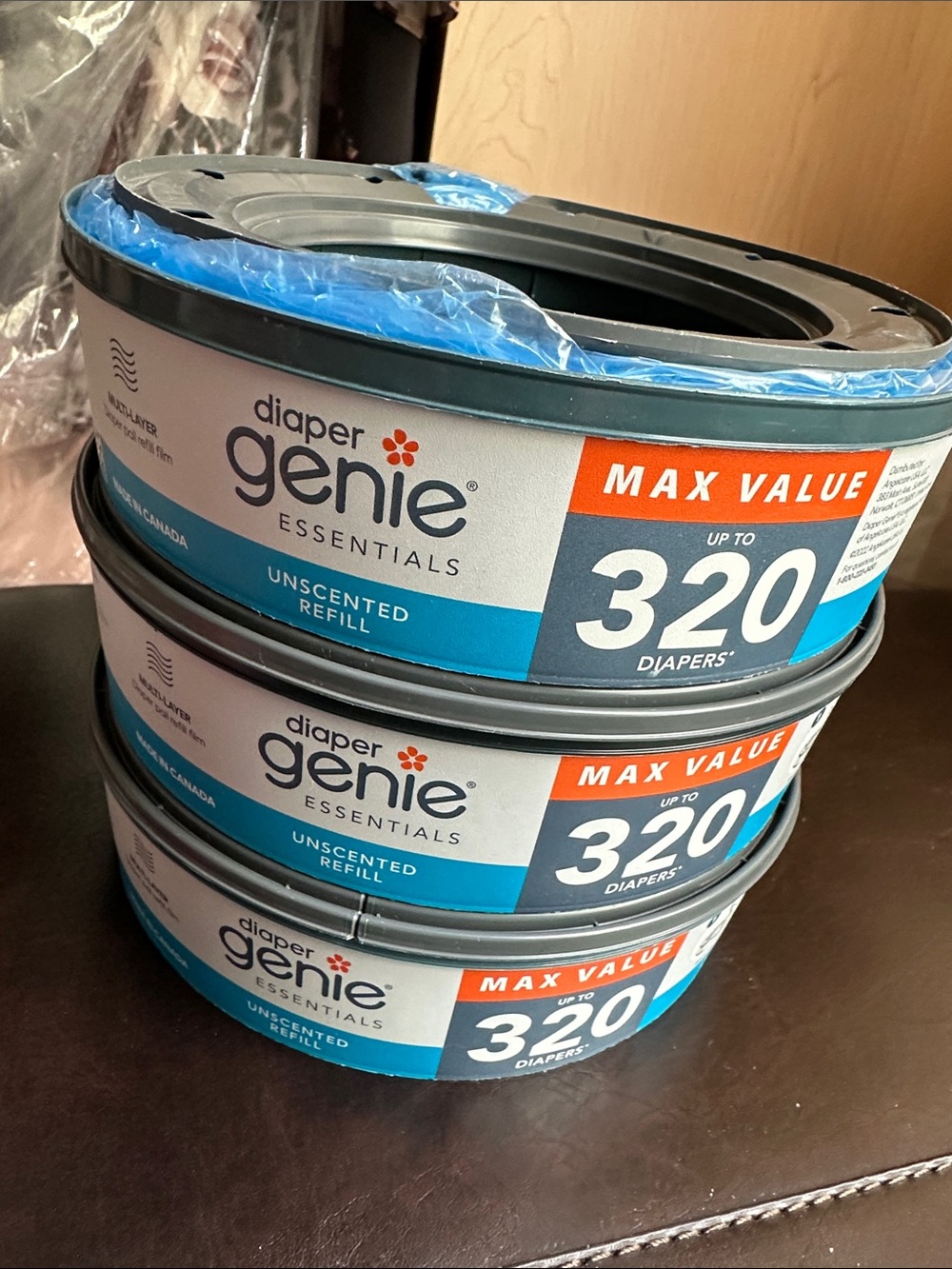Diaper Genie Essentials Unscented Refill - Blue (Max Value, 320)